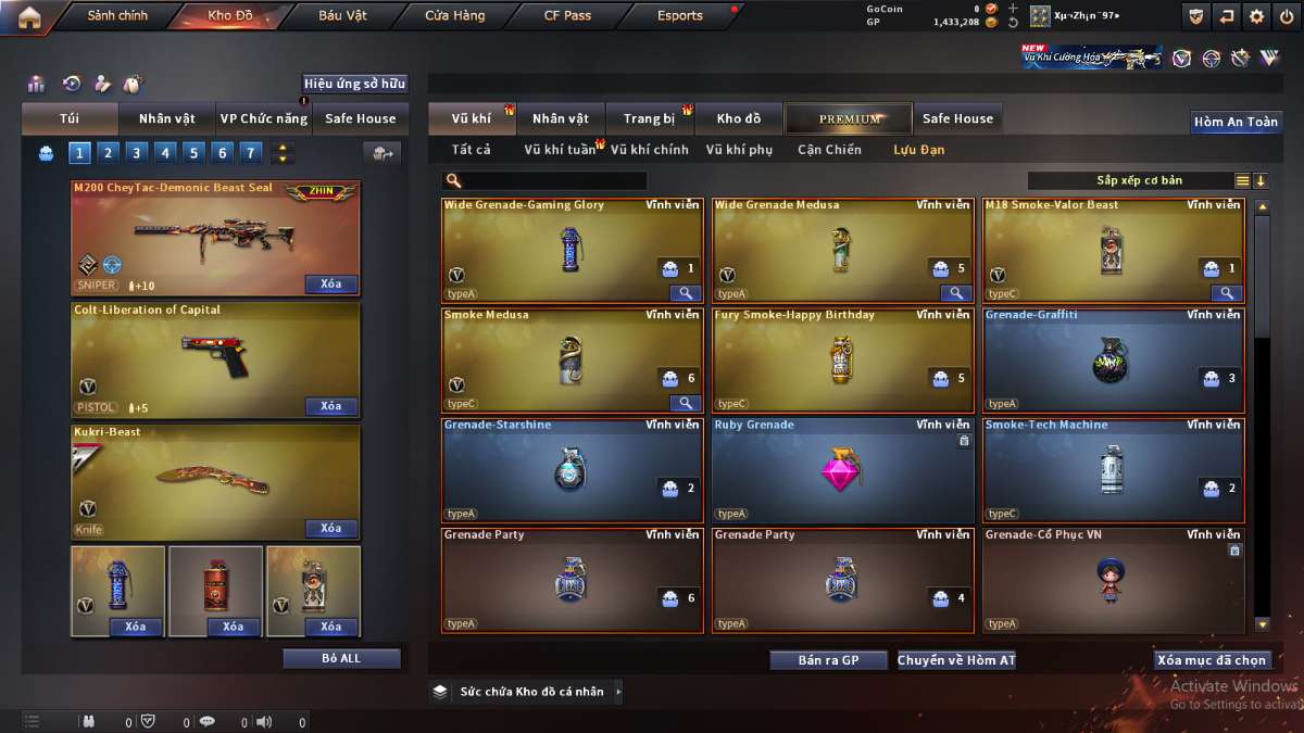 shop acc cf uy tin gia re
